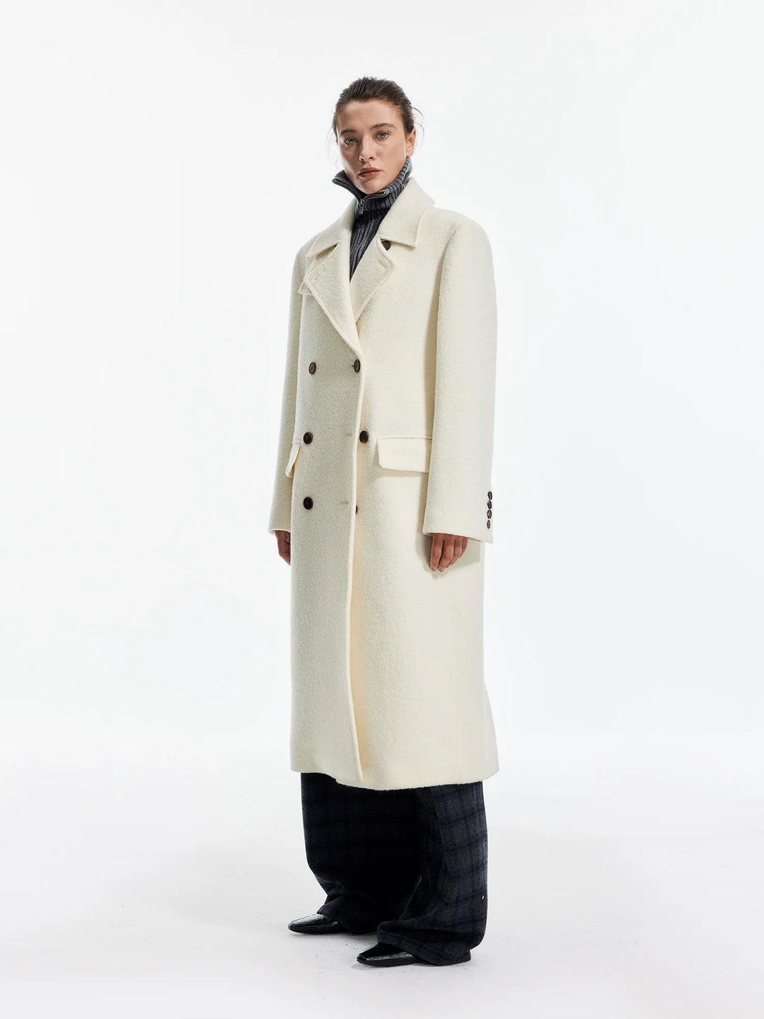 Ivory Bouclé Coat