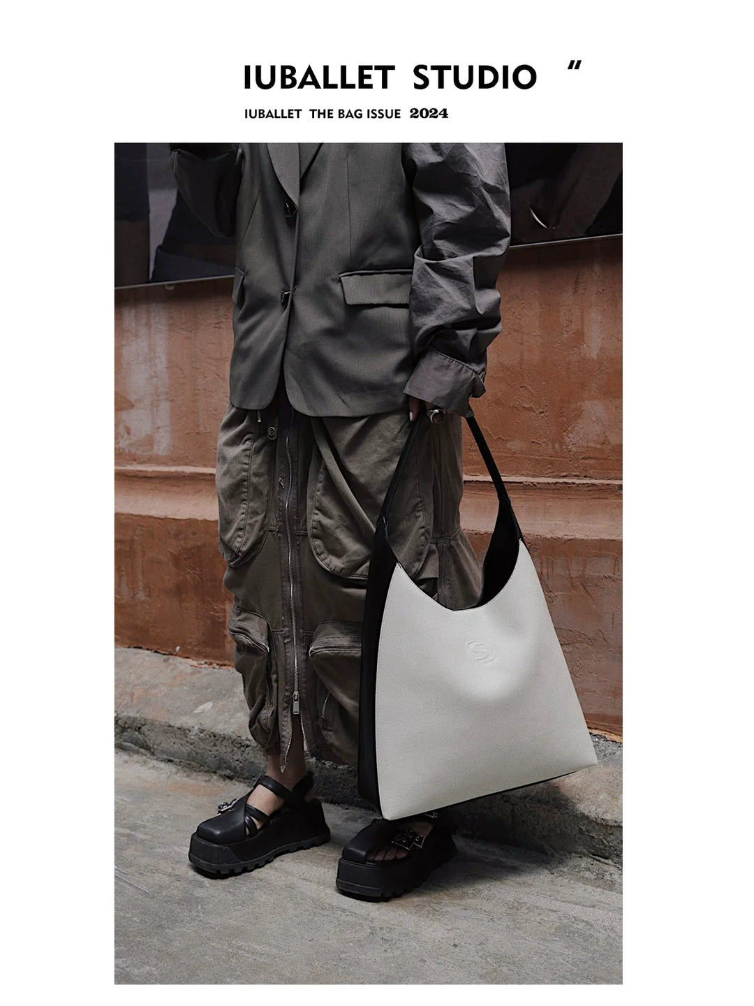 Fog Ballet Leather Tote