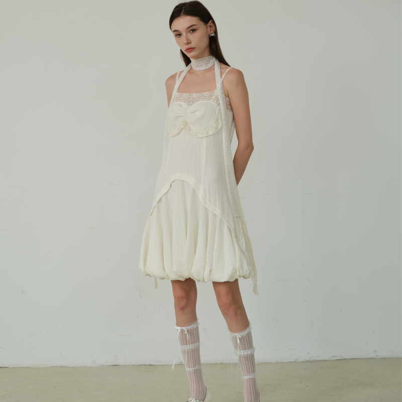 Ethereal Lace Cotton Dress