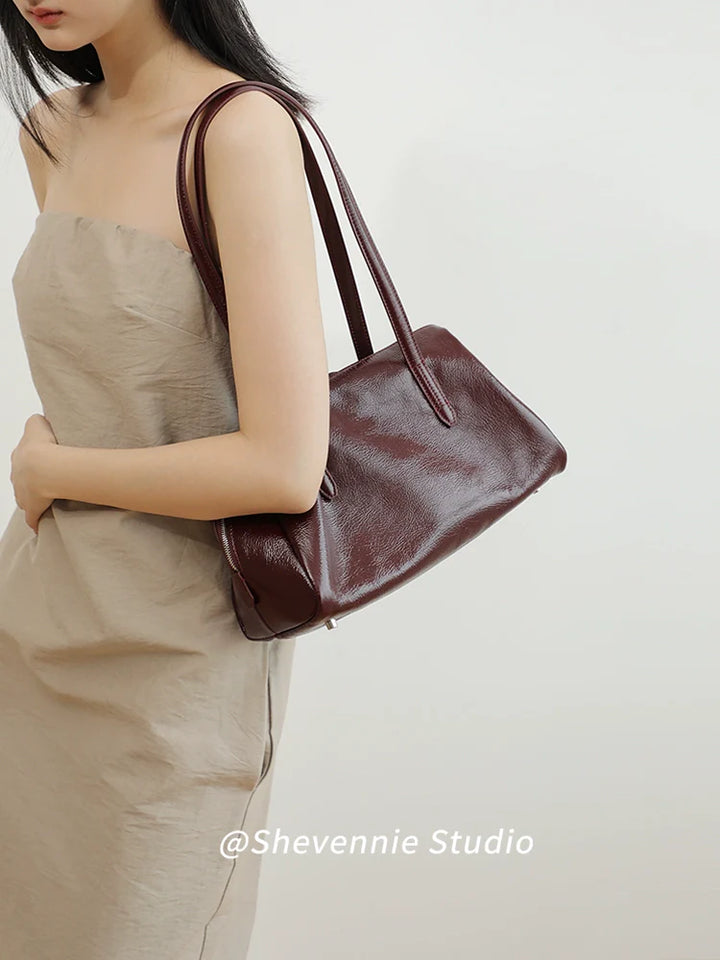 Soft Leather Pillow Tote