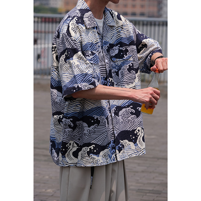 Aloha Wave Cuban Collar Shirt