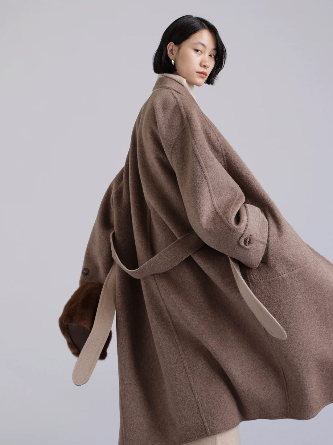 Natural Wool Reversible Coat