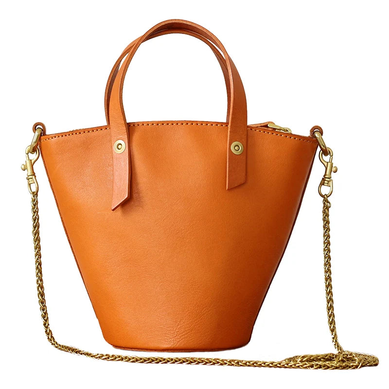 Leather Mini Bucket Bag