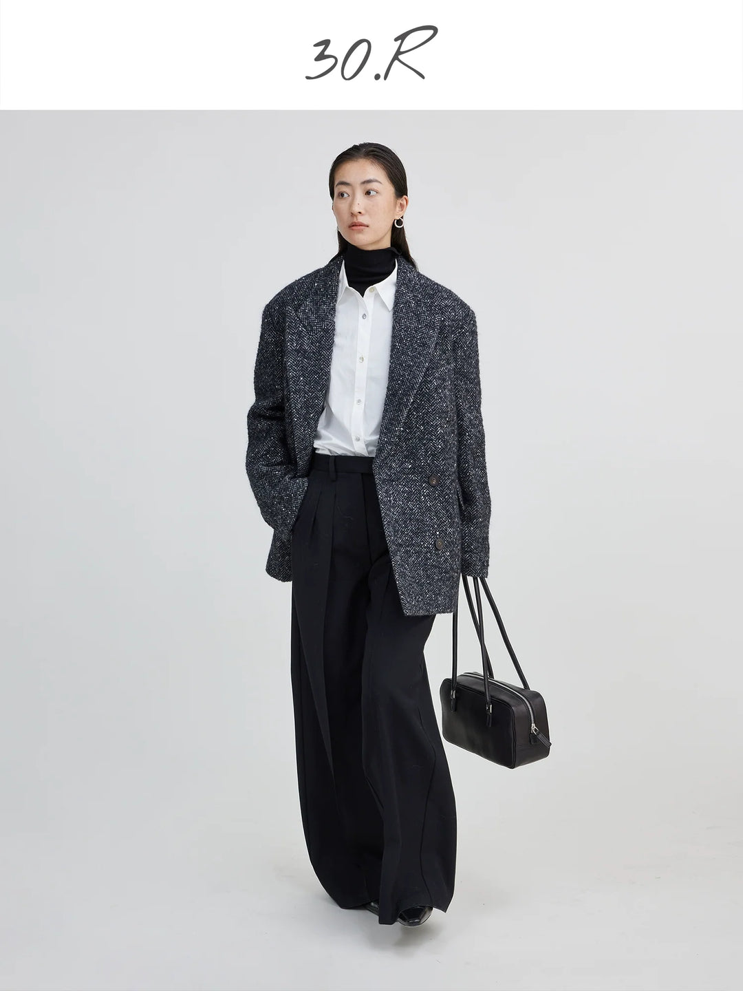 Herringbone Wool Coat