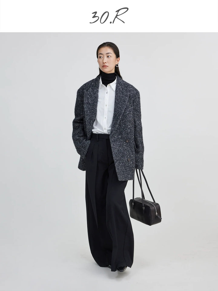 Herringbone Wool Coat