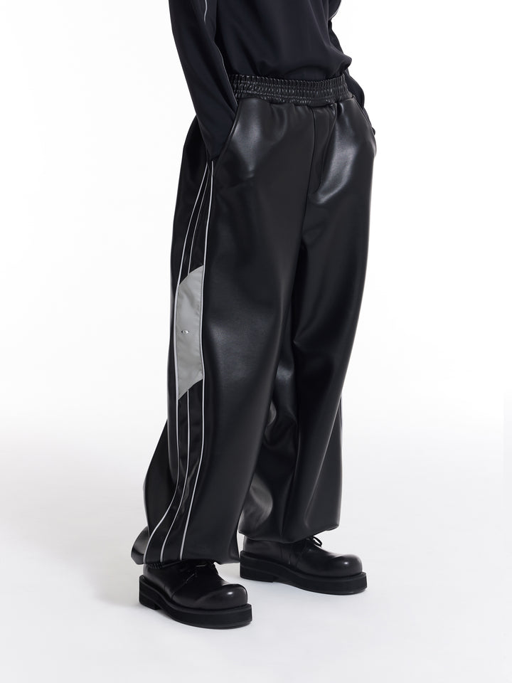 Reflective Leather Pants