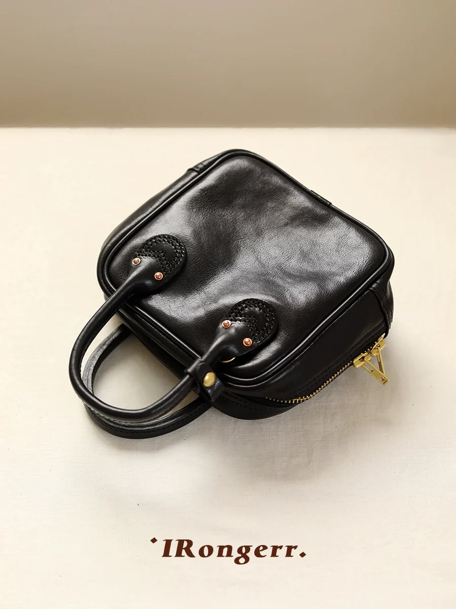 Leather Square Shoulder Bag