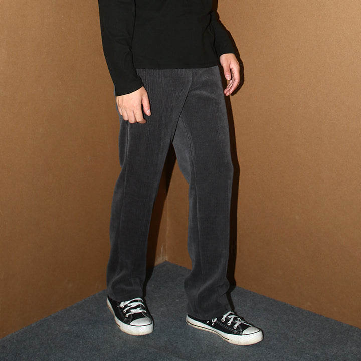 Retro Gray Corduroy Pants