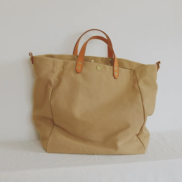 Canvas Leather Tote