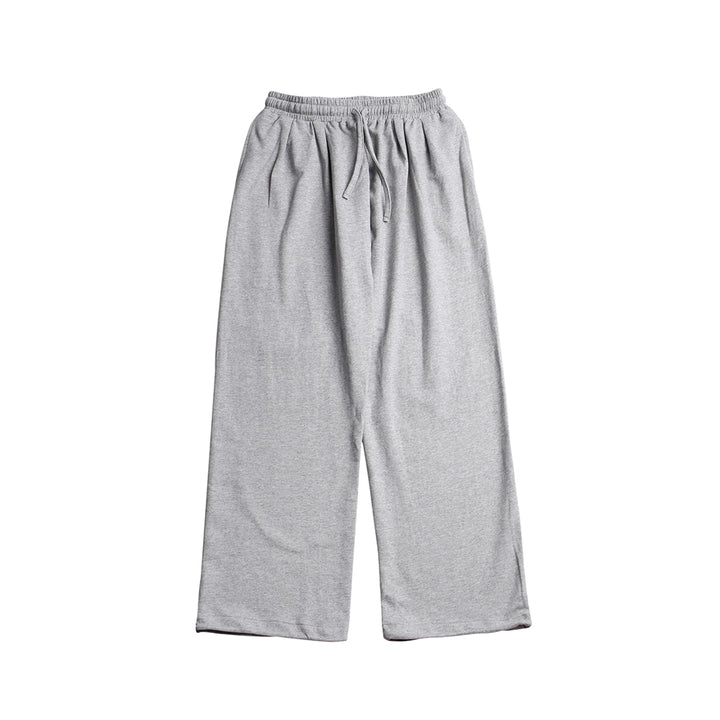 Autumn Light Gray Drape Sports Pants Self-Made Loose Fit (Unisex)