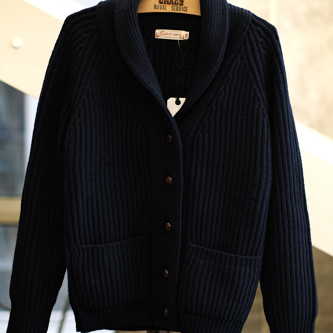 Wool Lapel Cardigan Jacquard Sweater Jacket