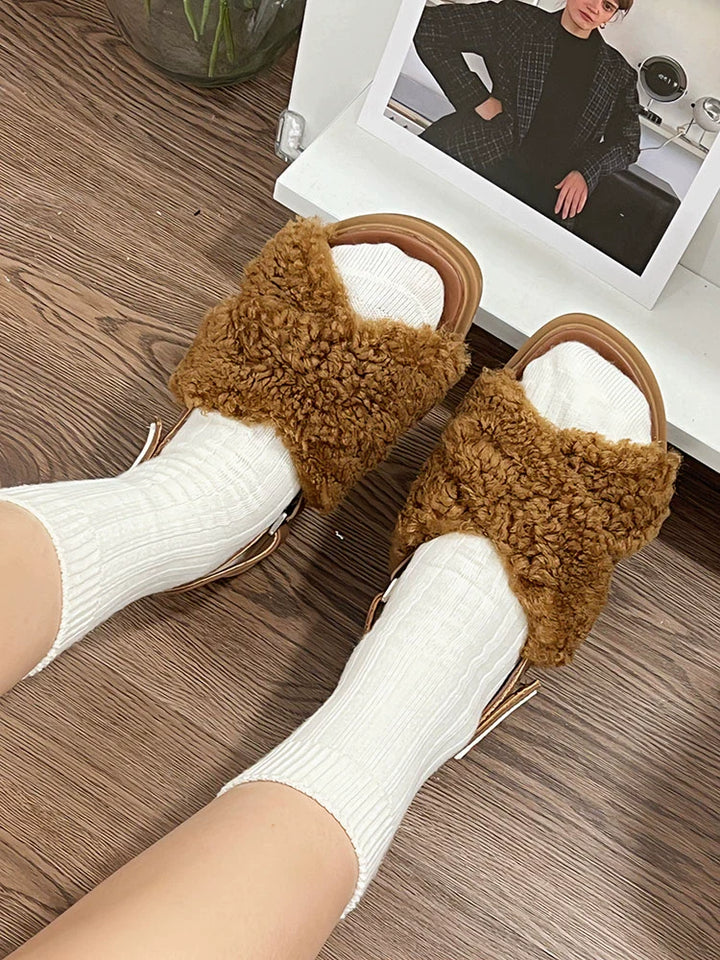 Luxe Sheepskin Velcro Sandals