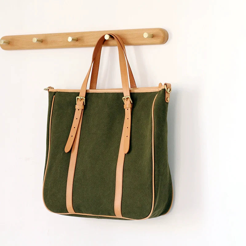 Canvas Leather Tote