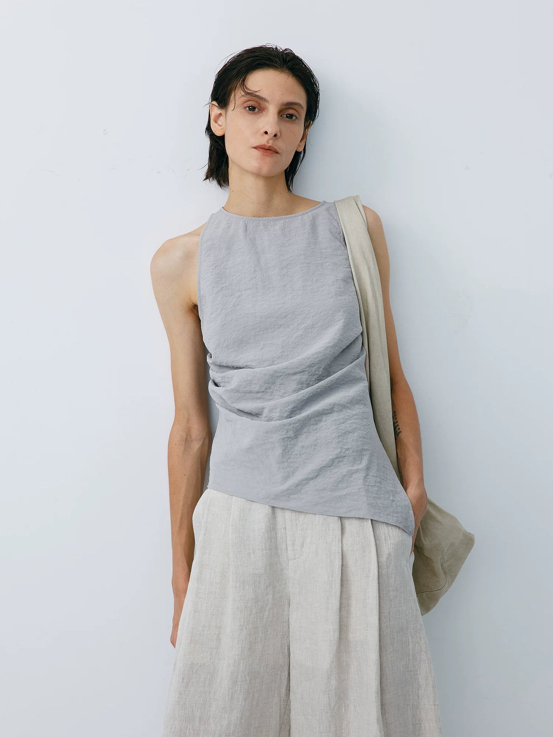 Mulberry Silk Asymmetrical Vest