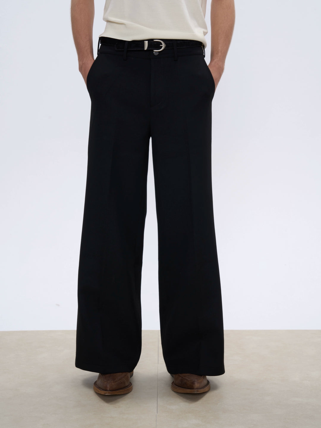 A-Line Wide-Leg Trousers