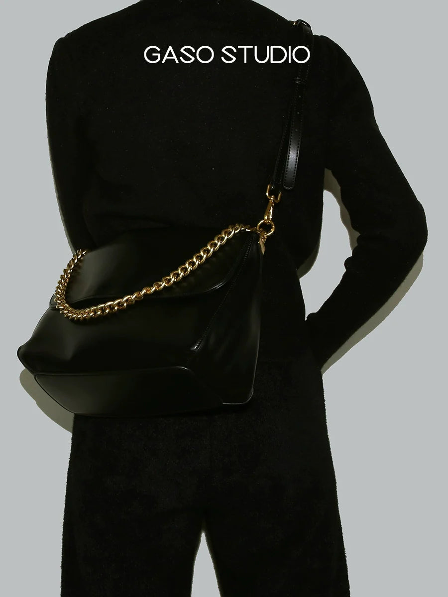 Sleek Chain Crossbody Bag