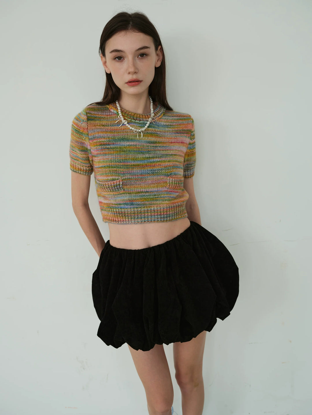 Rainbow Cotton Crop Top