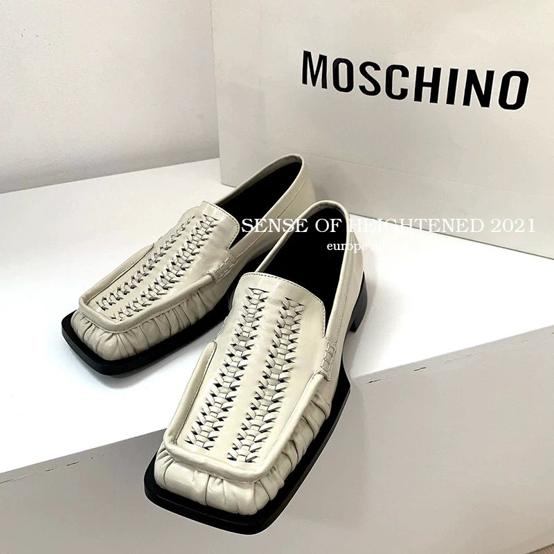 Sleek Woven Loafers