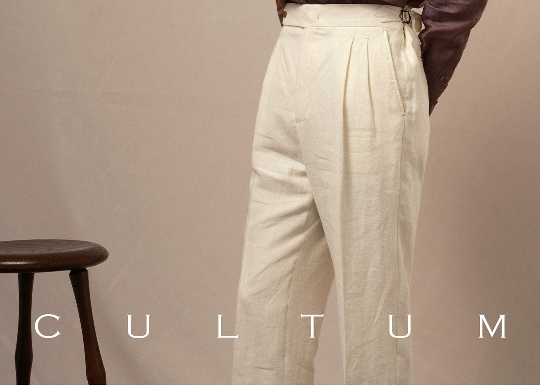 High-Twist Wool Vintage Trousers