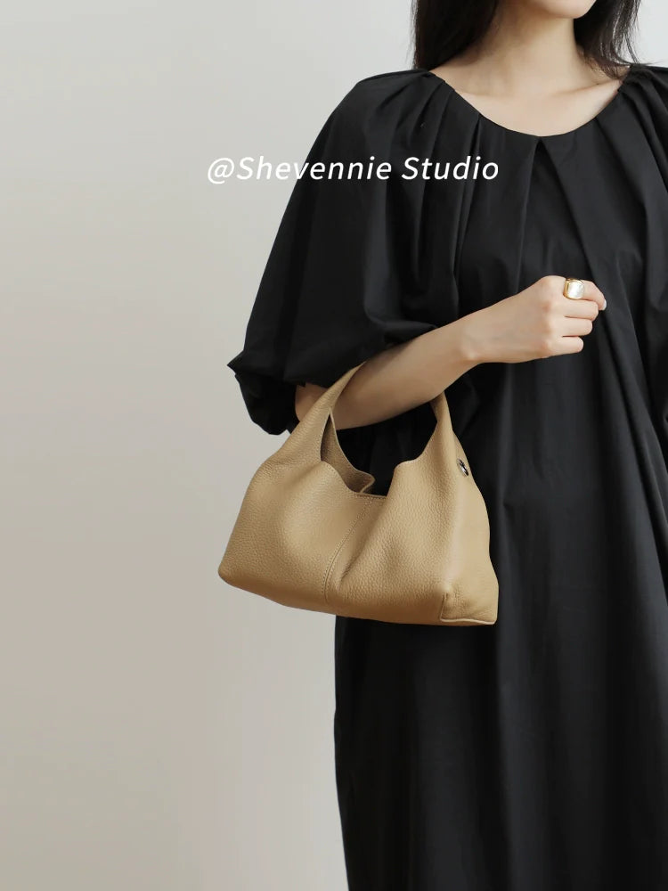 Classic Leather Shoulder Tote