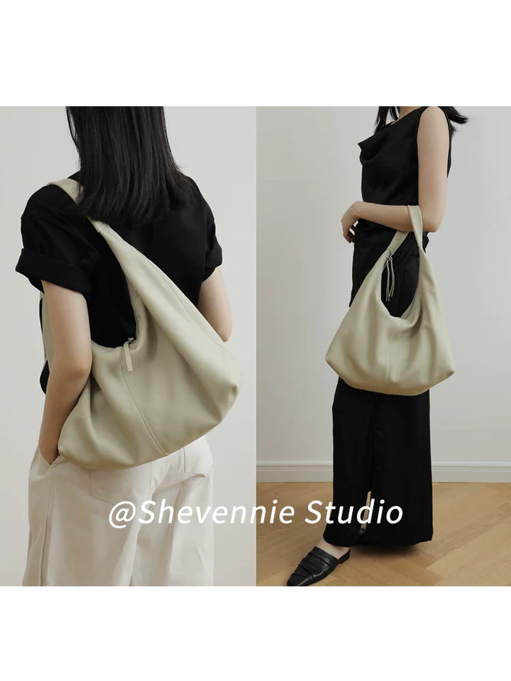 Soft Leather Shoulder Tote