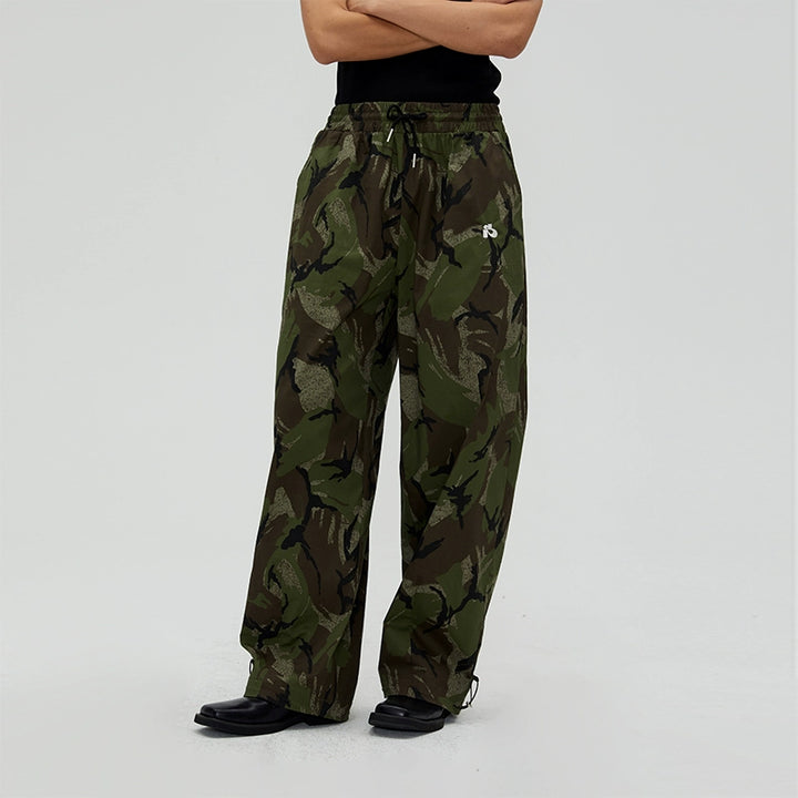 Camouflage Embroidered Casual Pants