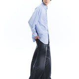 Washed Retro Cotton Wide-Leg Jeans Unisex Neutral All-Match