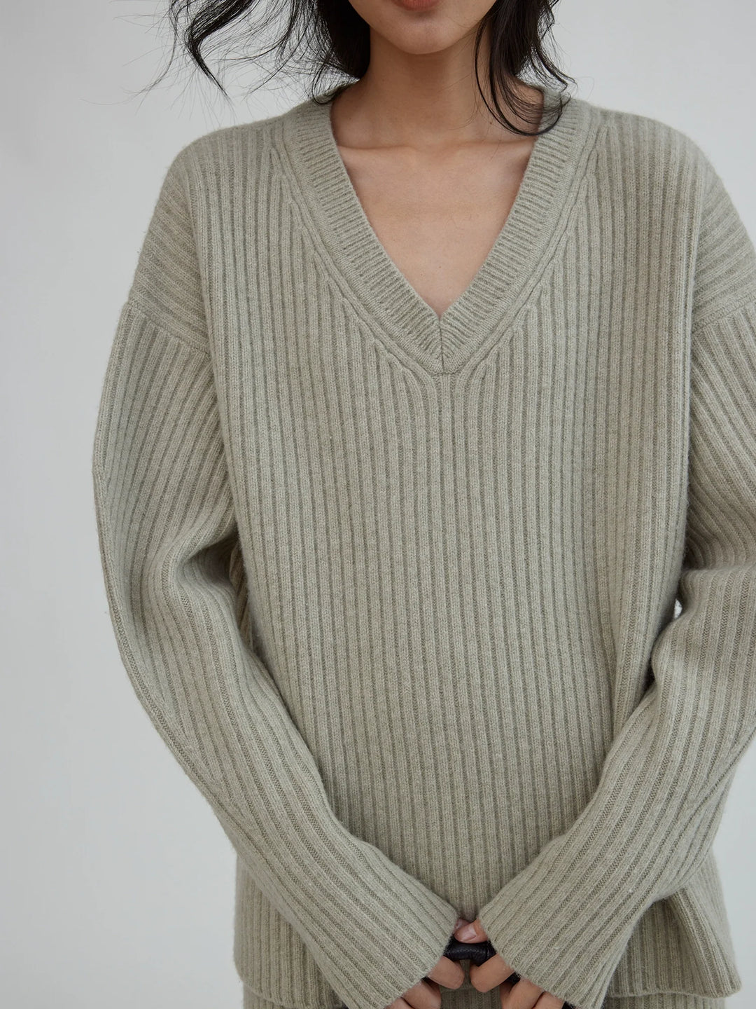 Yak Wool V-Neck Sweater