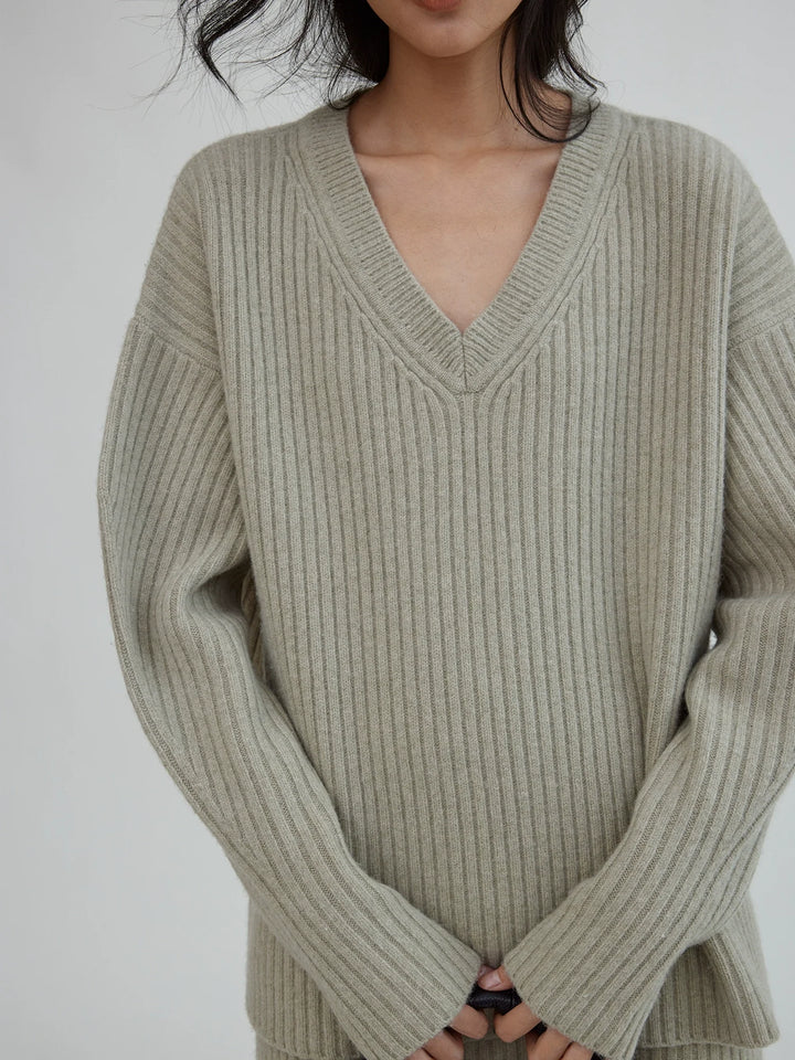 Yak Wool V-Neck Sweater