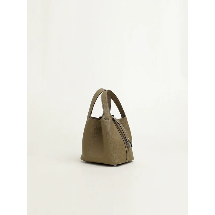 Leather Bucket Tote