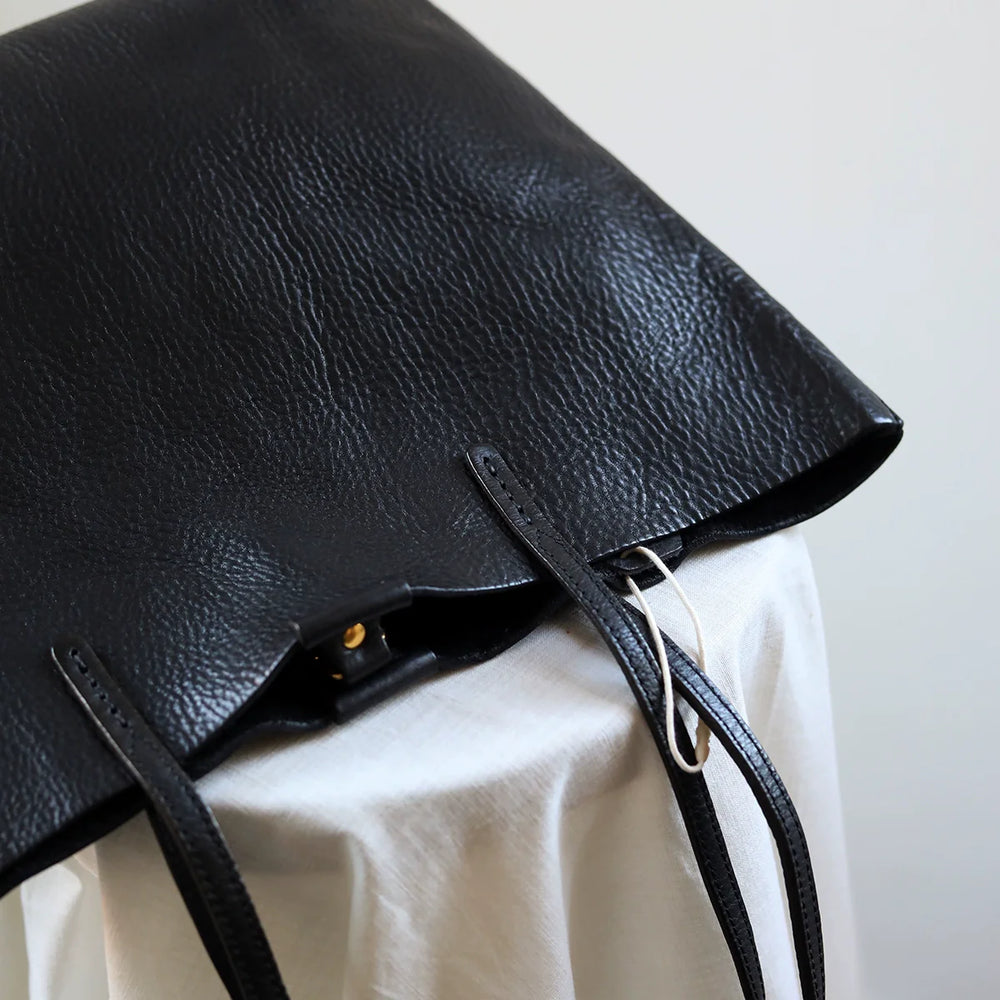 Obsidian Leather Tote