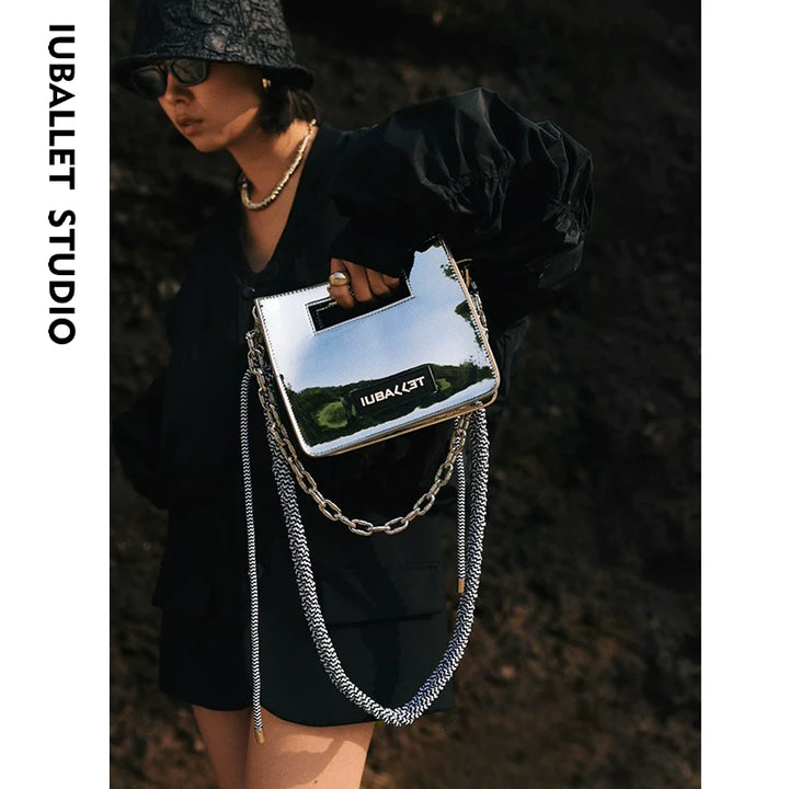 Leather Chain Mini Tote