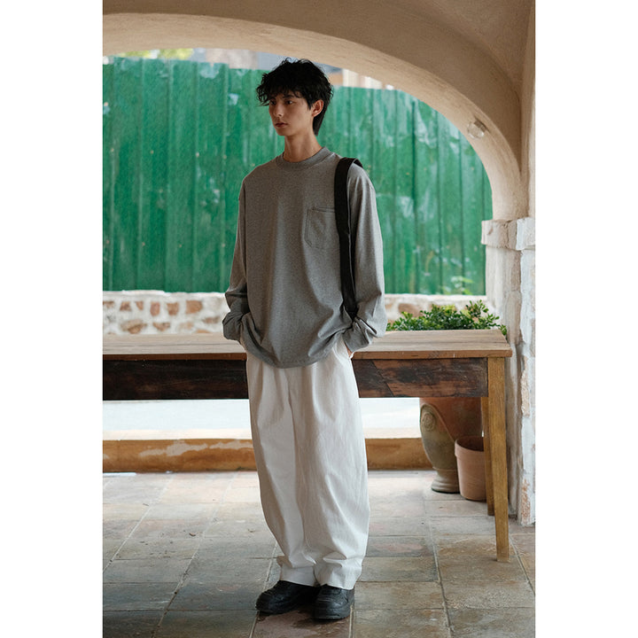 Japanese Collar Long-Sleeved Tee