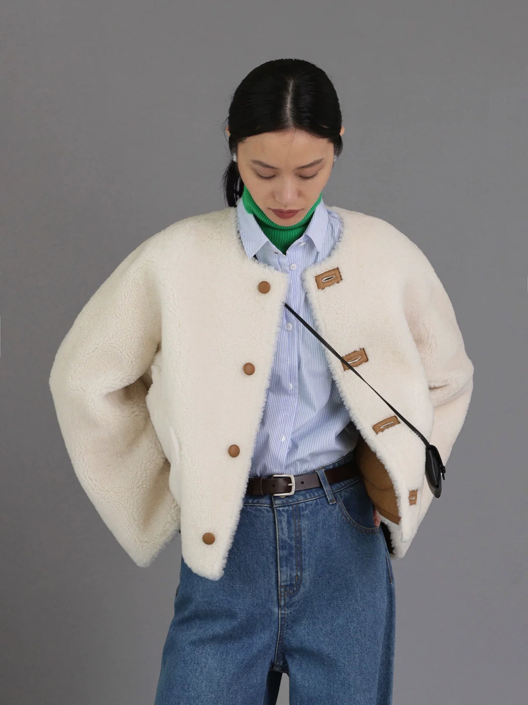 Sheepskin Double-Sided Short Coat