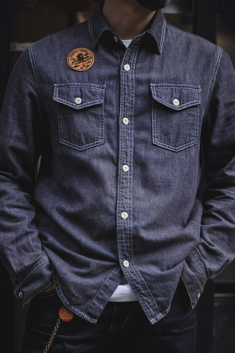 Embroidered Denim Shirt