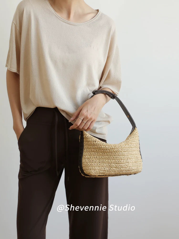 Woven Leather Shoulder Bag