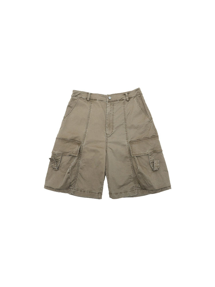 Washed D-Pocket Shorts