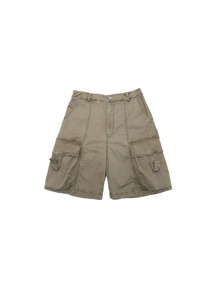 Washed D-Pocket Shorts