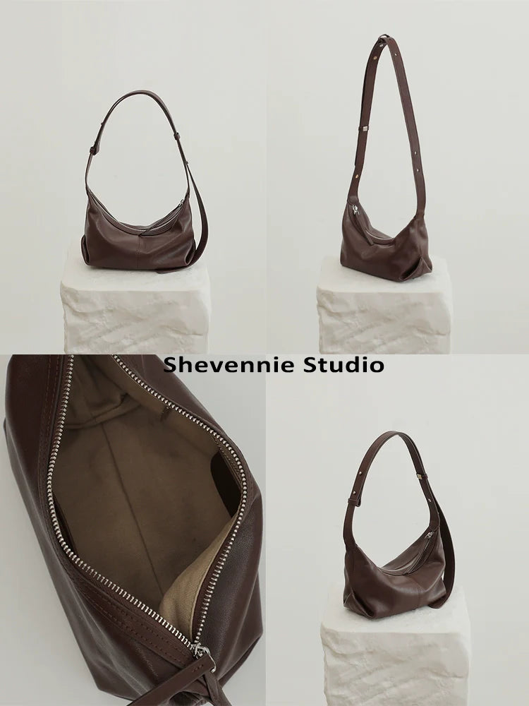 Sophisticated Leather Dumpling Bag