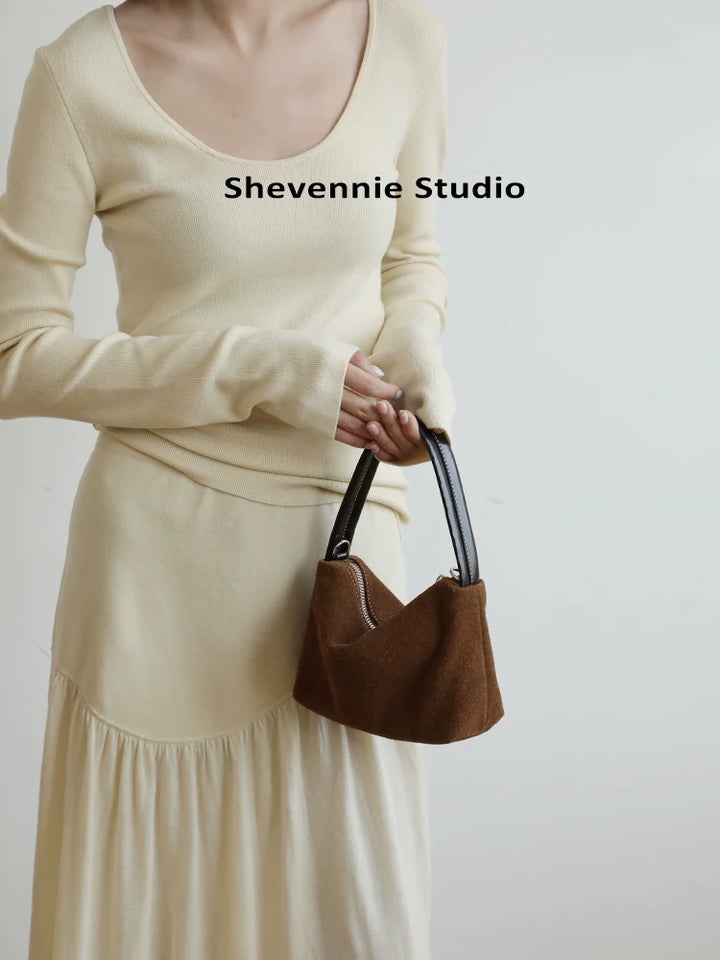 Suede Classic Shoulder Tote