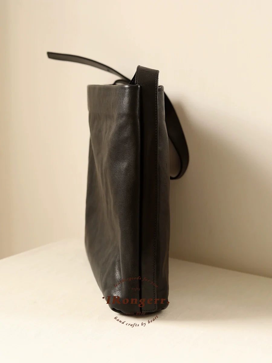 Obsidian Leather Tote