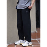 Embroidered Knitted Sports Pants - Unisex Anti-Wrinkle Casual Wear