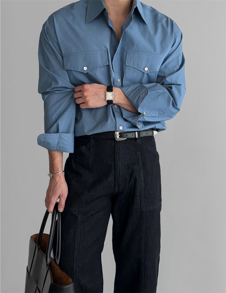 Luxury Cotton Double Pocket Shirt