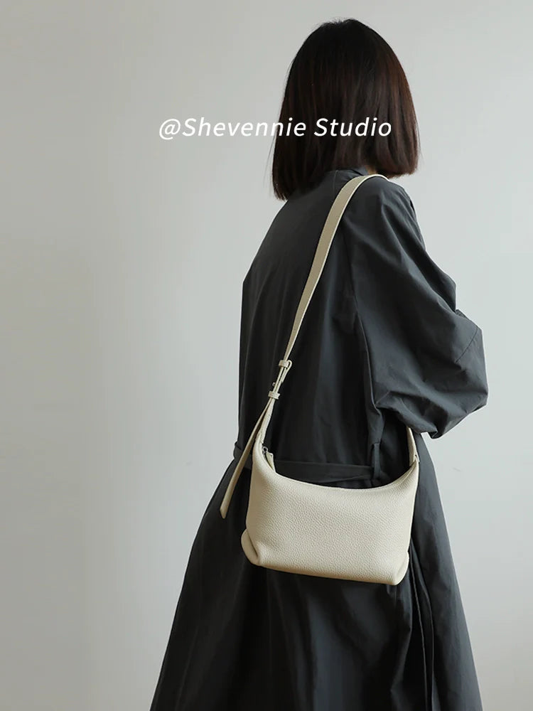 Leather Baguette Shoulder Bag