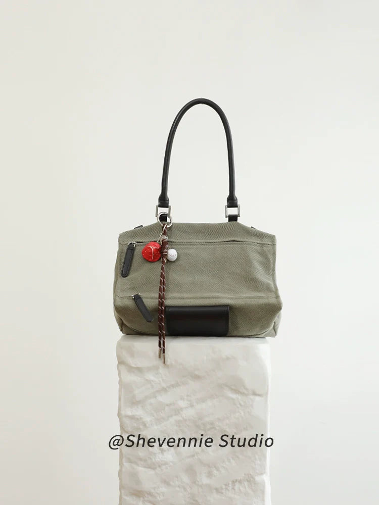 Canvas Leather Tote