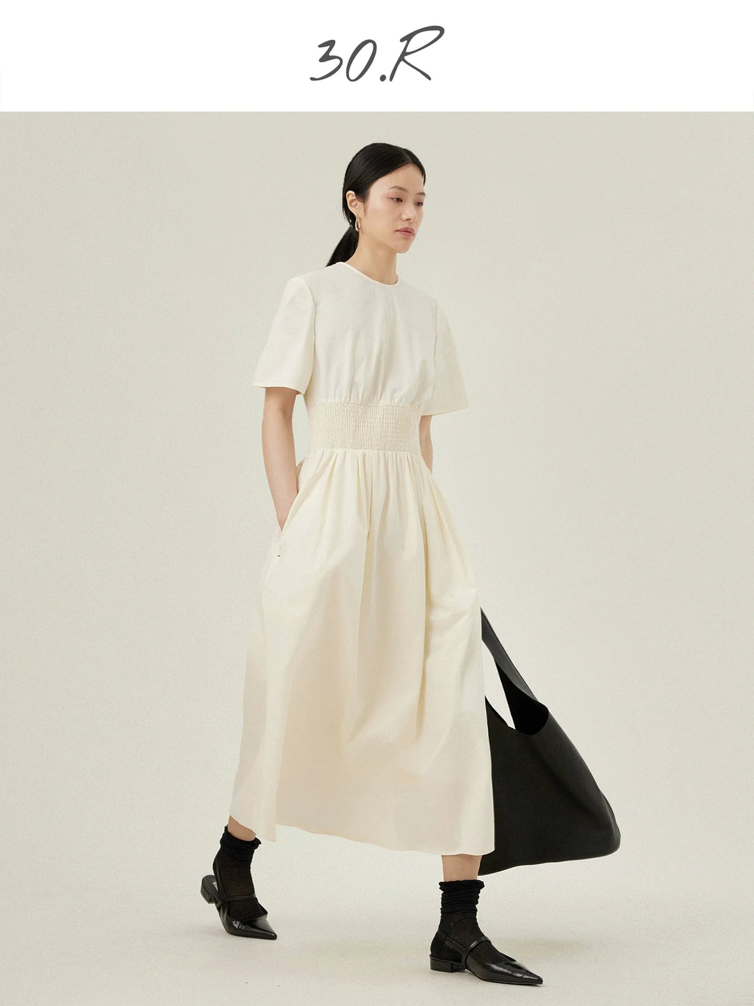 A-Line Cotton Midi Dress