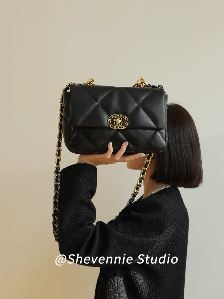 Shevennie Leather Chain Bag