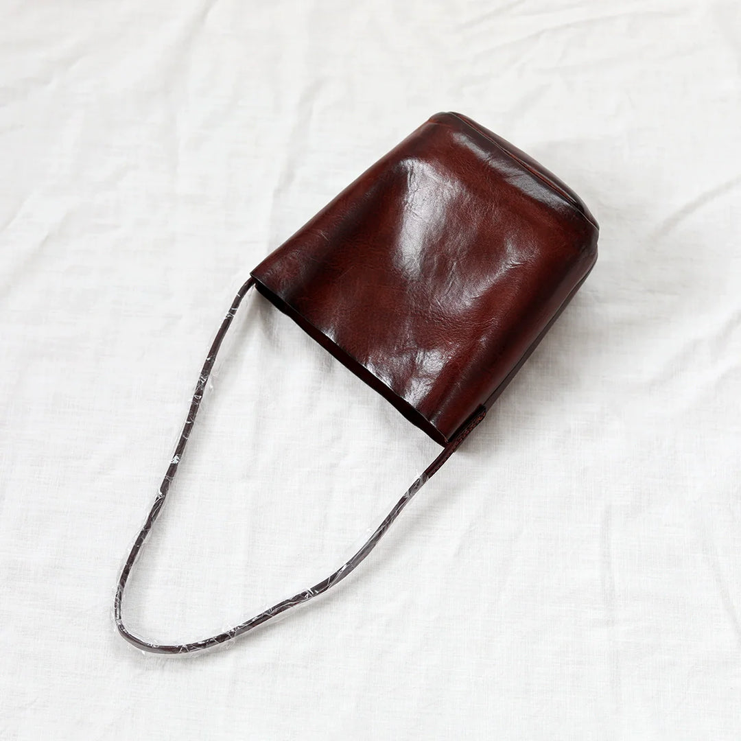 Minimalist Leather Bucket Bag