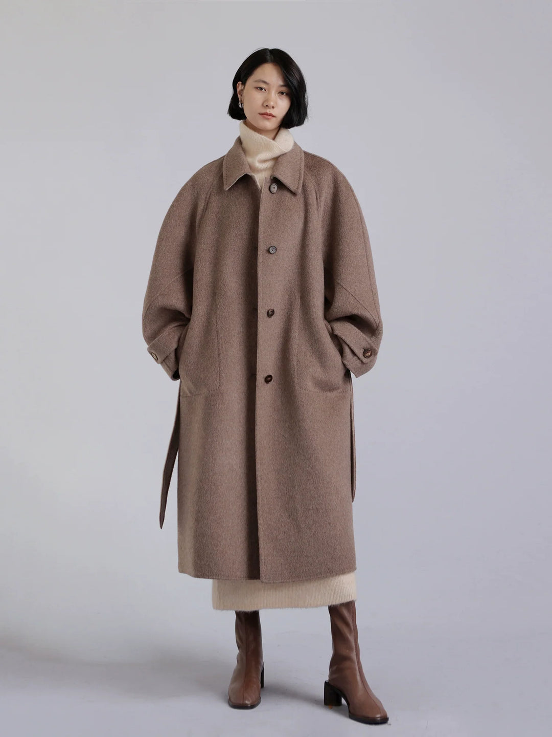 Natural Wool Reversible Coat