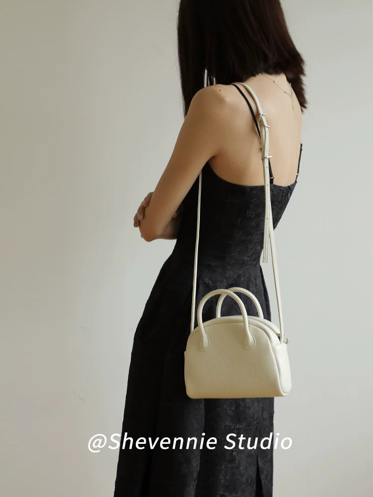 Ellipse Leather Shoulder Bag